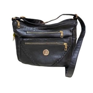 Cee Klein New York black crossbody purse Gold Black